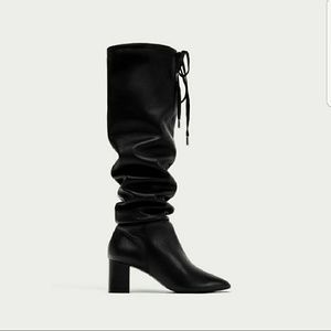 Zara leather boot